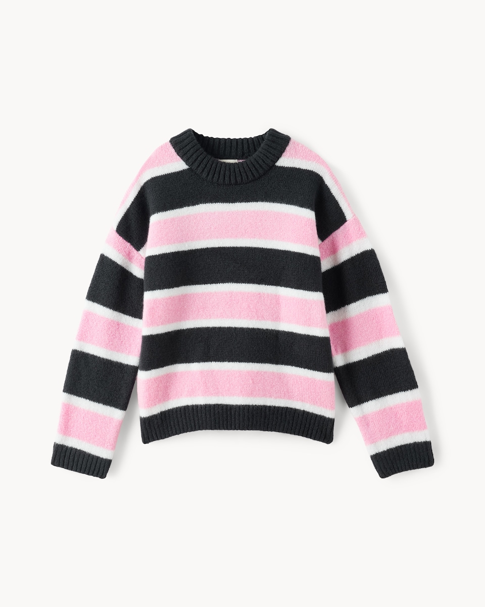 image 1 of F&F Girls Striped Jumper in Multi