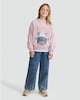image 2 of Stranger Things Cotton Rich Slogan Sweatshirt in Pink