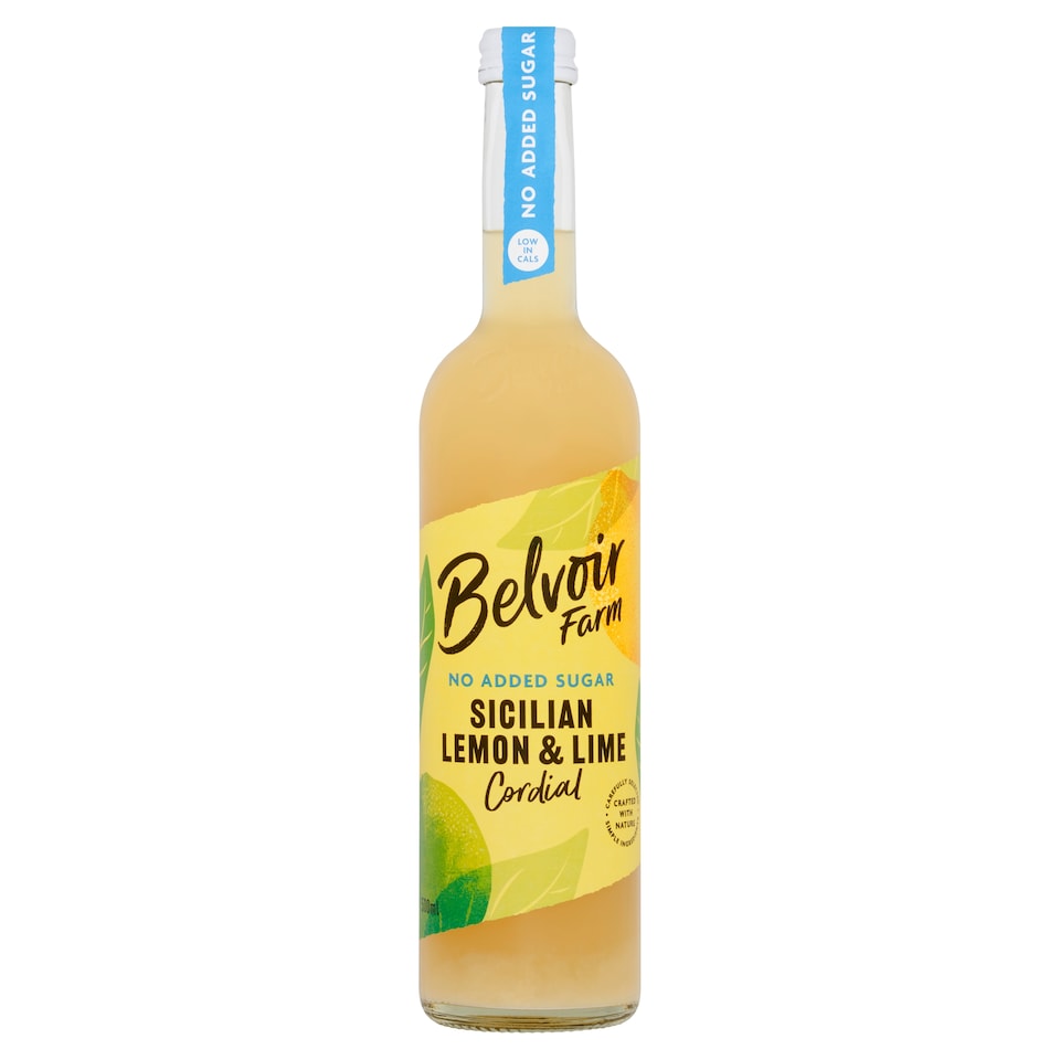 Belvoir Farm No Added Sugar Sicilian Lemon & Lime Cordial 500ml