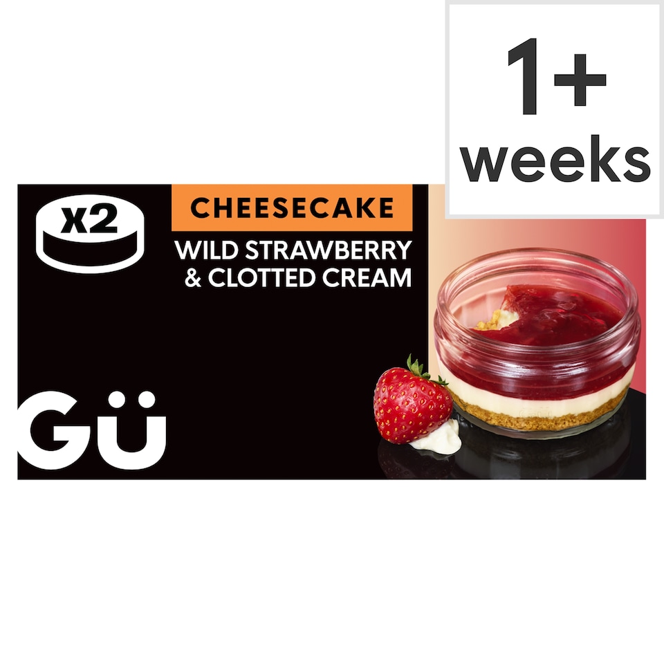 image 1 of Gu Strawberry & Clotted Cream Cheesecake Dessert (2x82g)