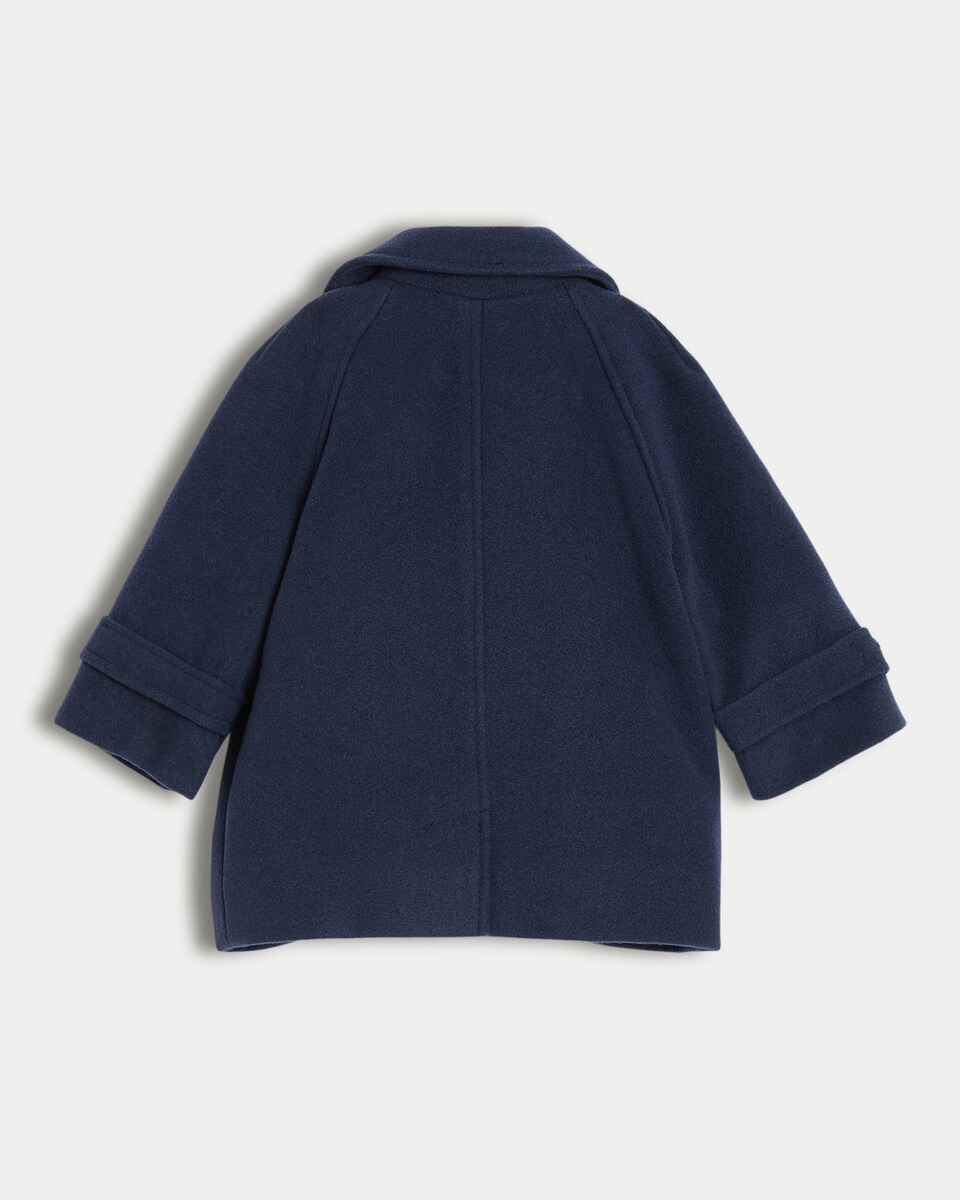 image 1 of F&F Baby Double Breasted Coat in Navy