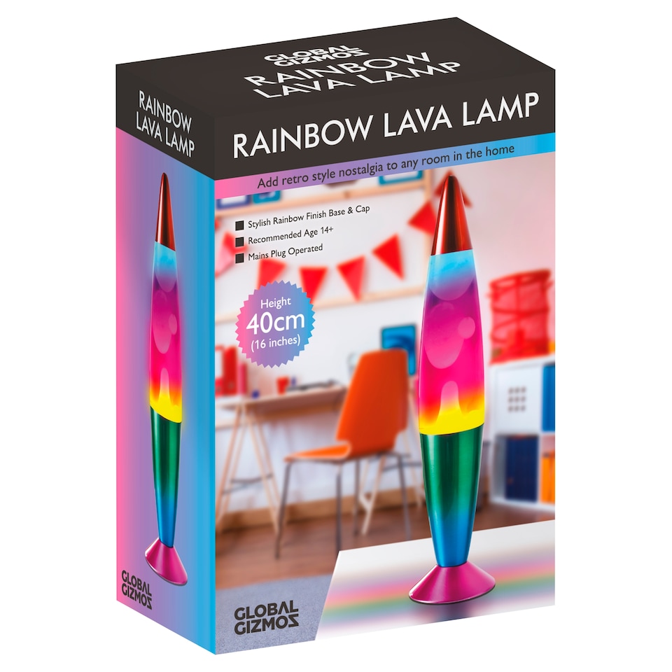 Global Gizmos Rainbow Lava Lamp