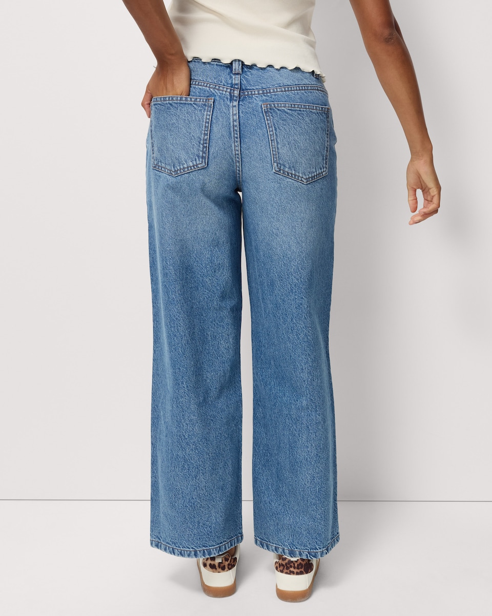 image 1 of OH ME OH MY Wide Leg Jeans in Blue