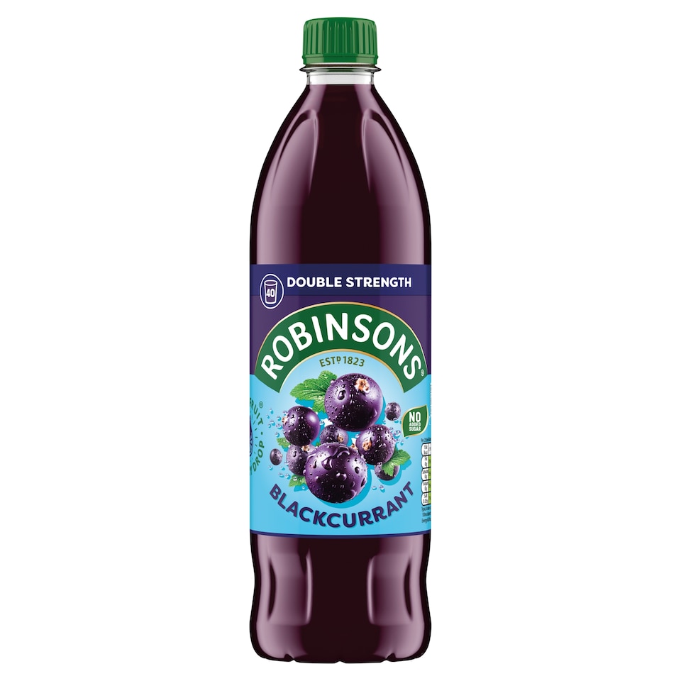 Robinsons Double Strength Blackcurrant No Added Sugar Squash 1L