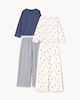 image 2 of F&F Girls 2-Pack Pure Cotton Printed Pyjama Sets in Multi