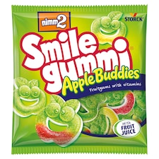 nimm2 Smilegummi Apple Buddies kyslé želé s ovocnou príchuťou a vitamínmi 90 g