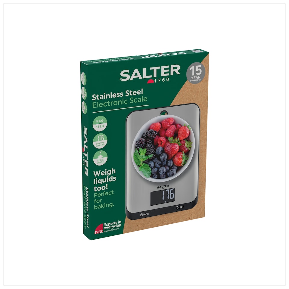 image 1 of Salter Stainless Steel Kitchen Scale
