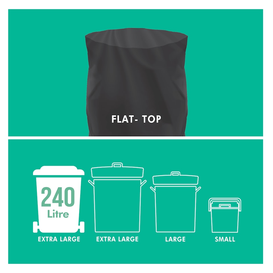 image 1 of Tesco Flat Top Wheelie Bin Liners 240 Litre 10 Pack