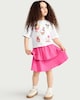 image 1 of Hello Kitty and Friends 2-Piece Pure Cotton T-Shirt & Tiered Skirt Set in Multi