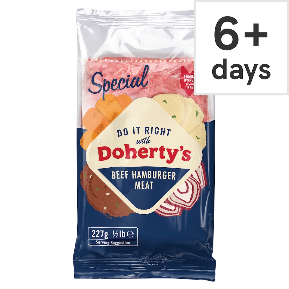 Dohertys Speciality Hamburger Meat 227G