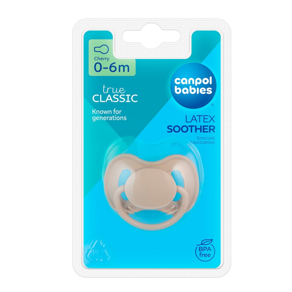 Canpol babies Rubber cherry soother NUDE 0-6m beige