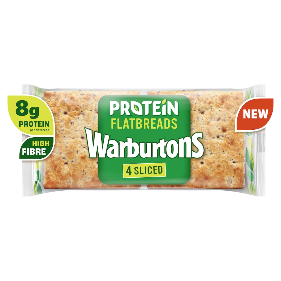 image 1 of Warburtons Protein Flatbreads 4 Pack Sliced