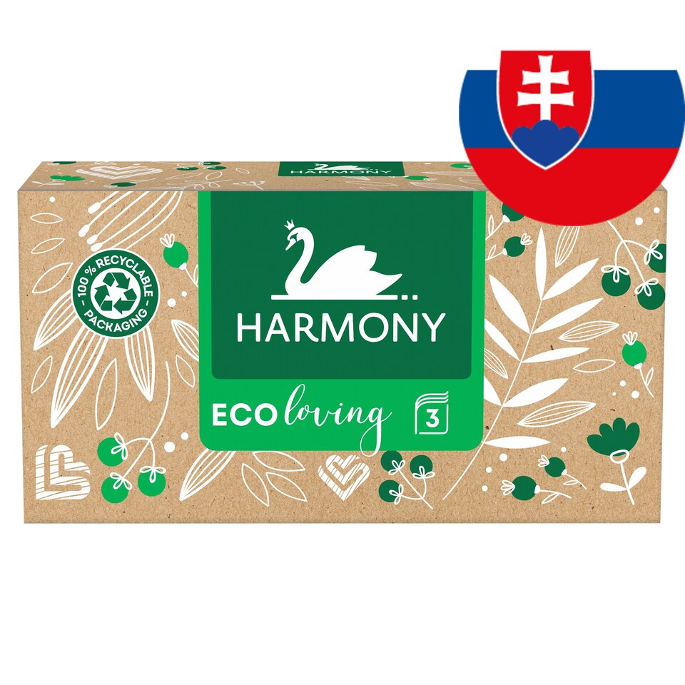 Harmony Eco Loving kozmetické utierky 3 vrstvy 100 ks