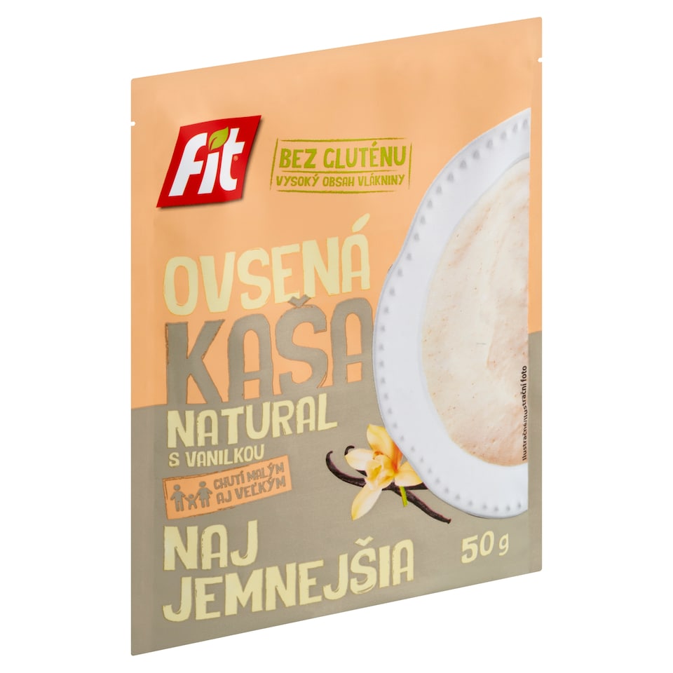 Obrázek 1 pro produkt Fit Sypká směs z obilovin pro přípravu ovesné kaše s vanilkovým extraktem 50g