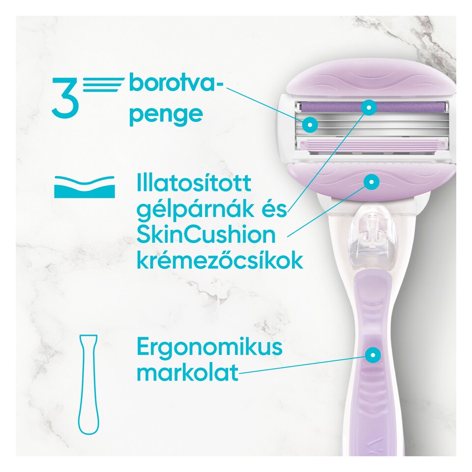 Gillette Venus ComfortGlide Női Borotva Breeze, 2 Borotvabetét  1. kép