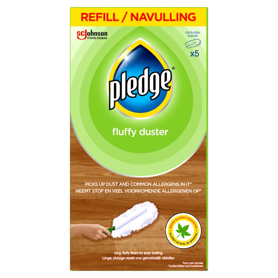 Pledge Fluffy Duster Refills 5 Pack