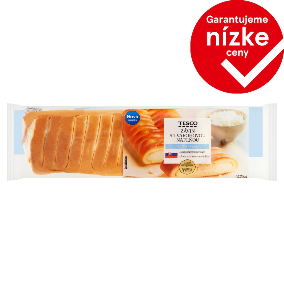 Tesco Závin s tvarohovou náplňou 400 g