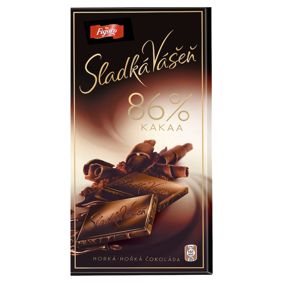 Figaro čokoláda Sladká Vášeň horká 86% kakao 100 g