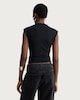 image 3 of F&F Polyamide Draped Ruched Sleeveless Top in Black