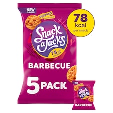 Snack a Jacks Sizzlin Barbecue Rice Cakes Multipack Snacks 5x19g
