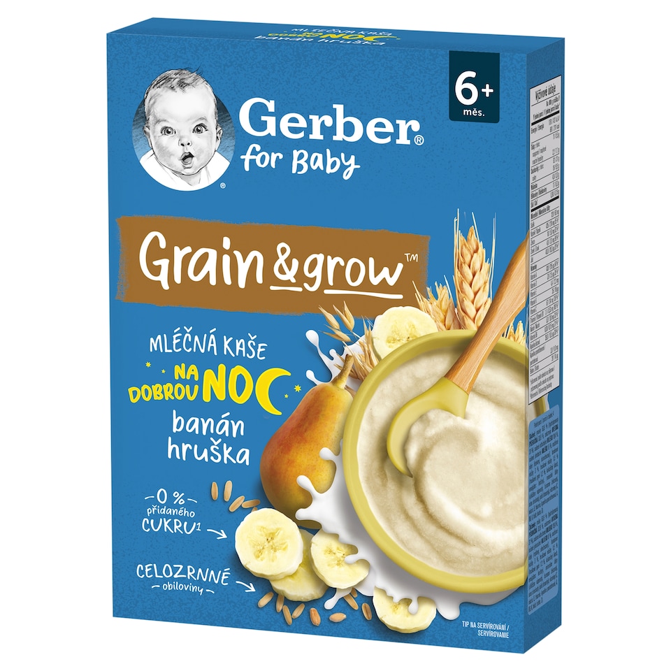 Gerber banános körtés tejpép, 6 hónapos kortól 200 g  1. kép