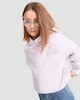 image 2 of F&F Girls Cotton Rich Always Live in the Moment Slogan Hoodie in Lilac