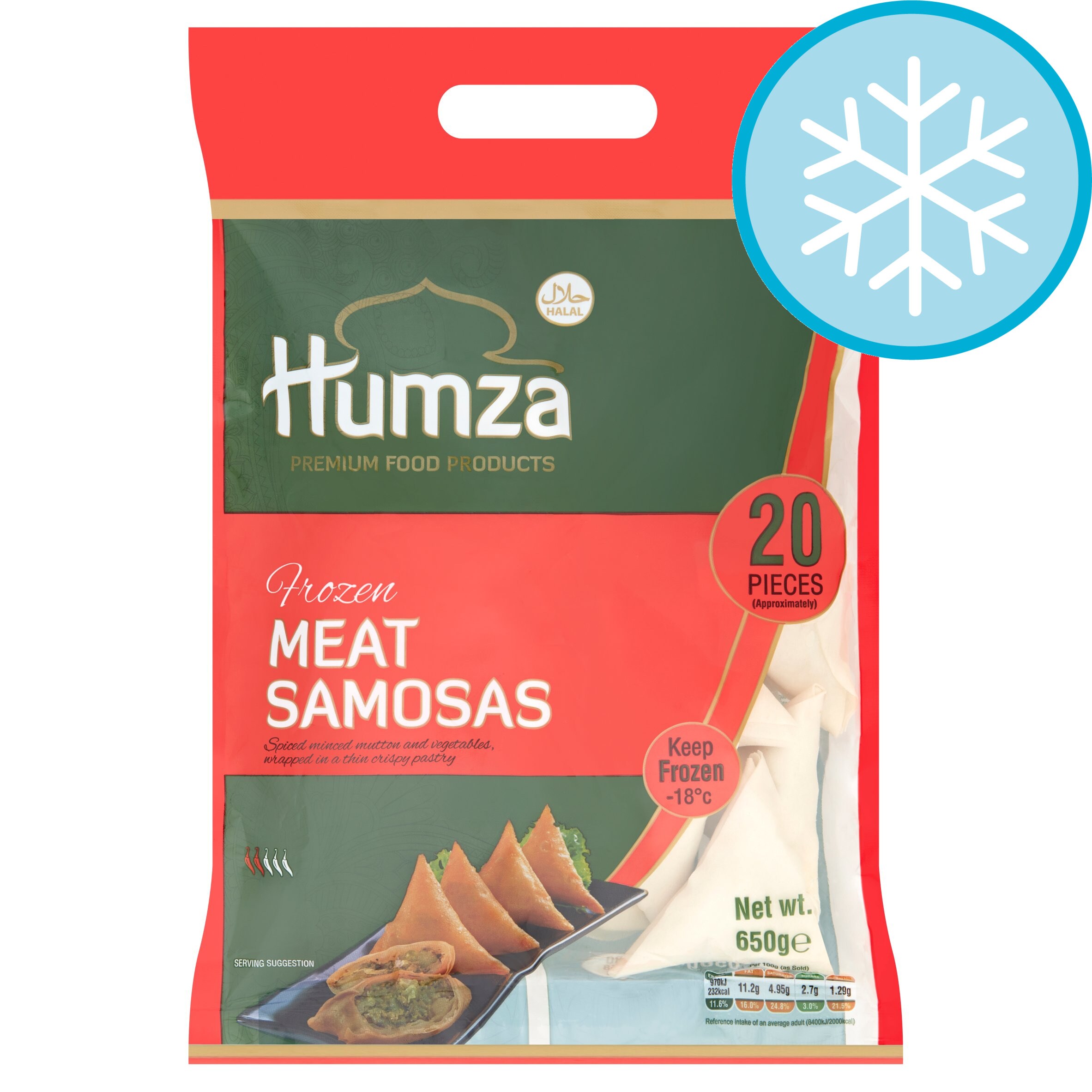 Calories in Humza Vegetable Samosa Chumster