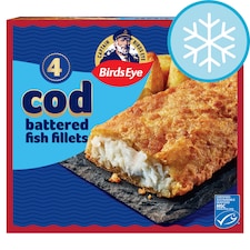 Birds Eye 4 Battered Cod Fillets400g