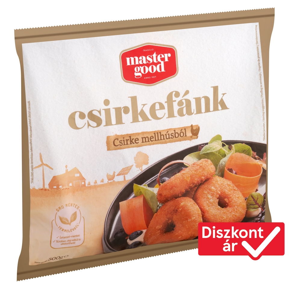 Master Good gyorsfagyasztott, panírozott, elősütött csirkefánk 500 g