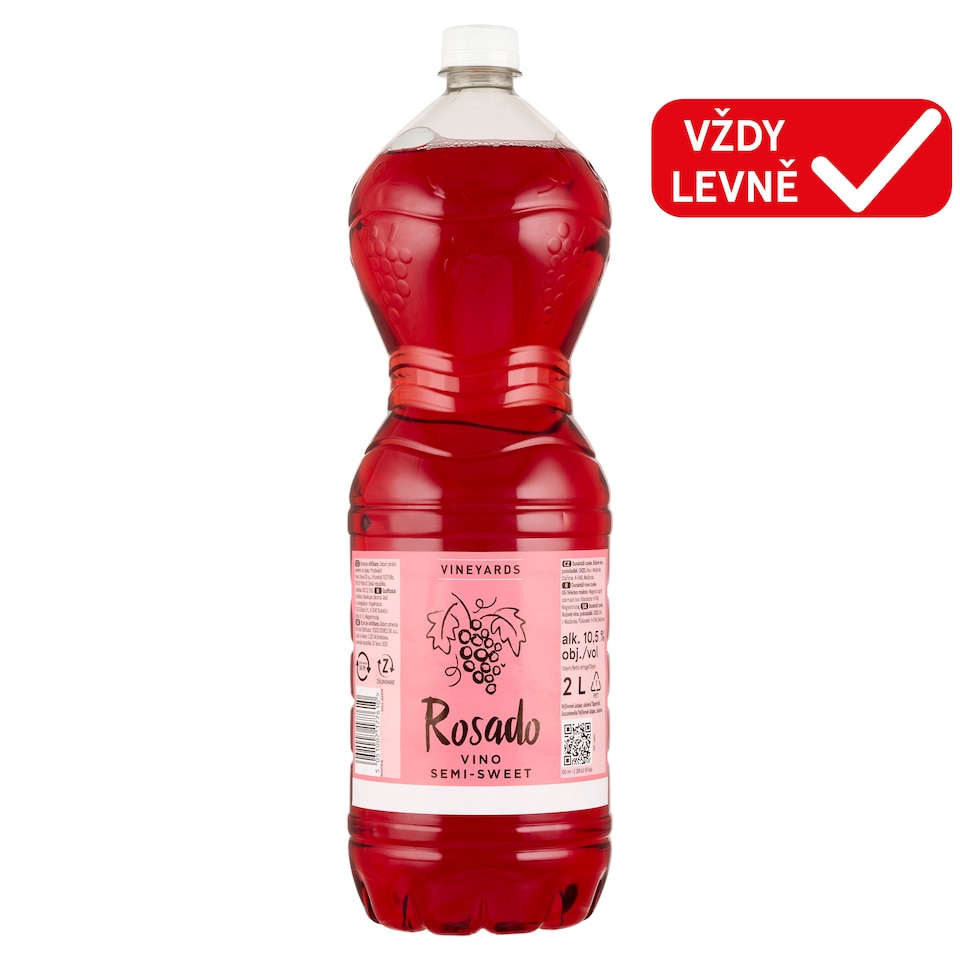 Vineyards Dunántúli Cuvée Rosé Wine Semi-Sweet 2L