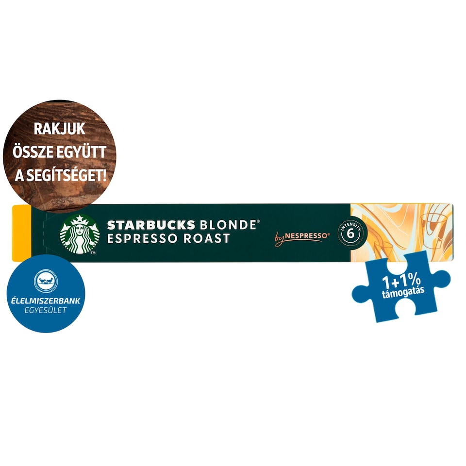 Starbucks by Nespresso Espresso Blonde Roast őrölt pörkölt kávé 10 kapszula 53 g