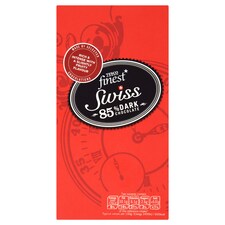 Tesco Finest Swiss 85% Dark Chocolate Bar 100G