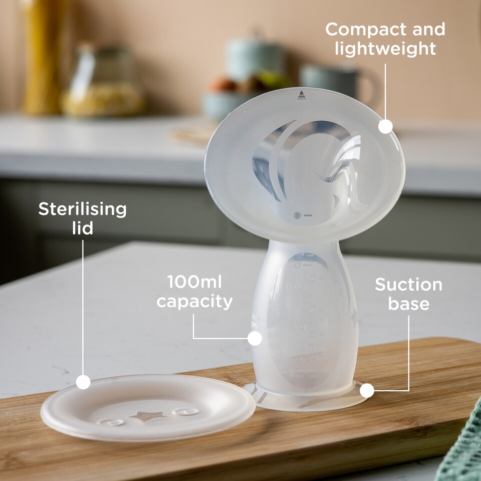 image 1 of Tommee Tippee Silicone Manual Breast Pump