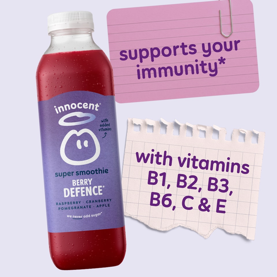 image 1 of Innocent Super Smoothie Revitalise Raspberry, Cranberry, Pomegranate & Apple with Vitamins 750ml