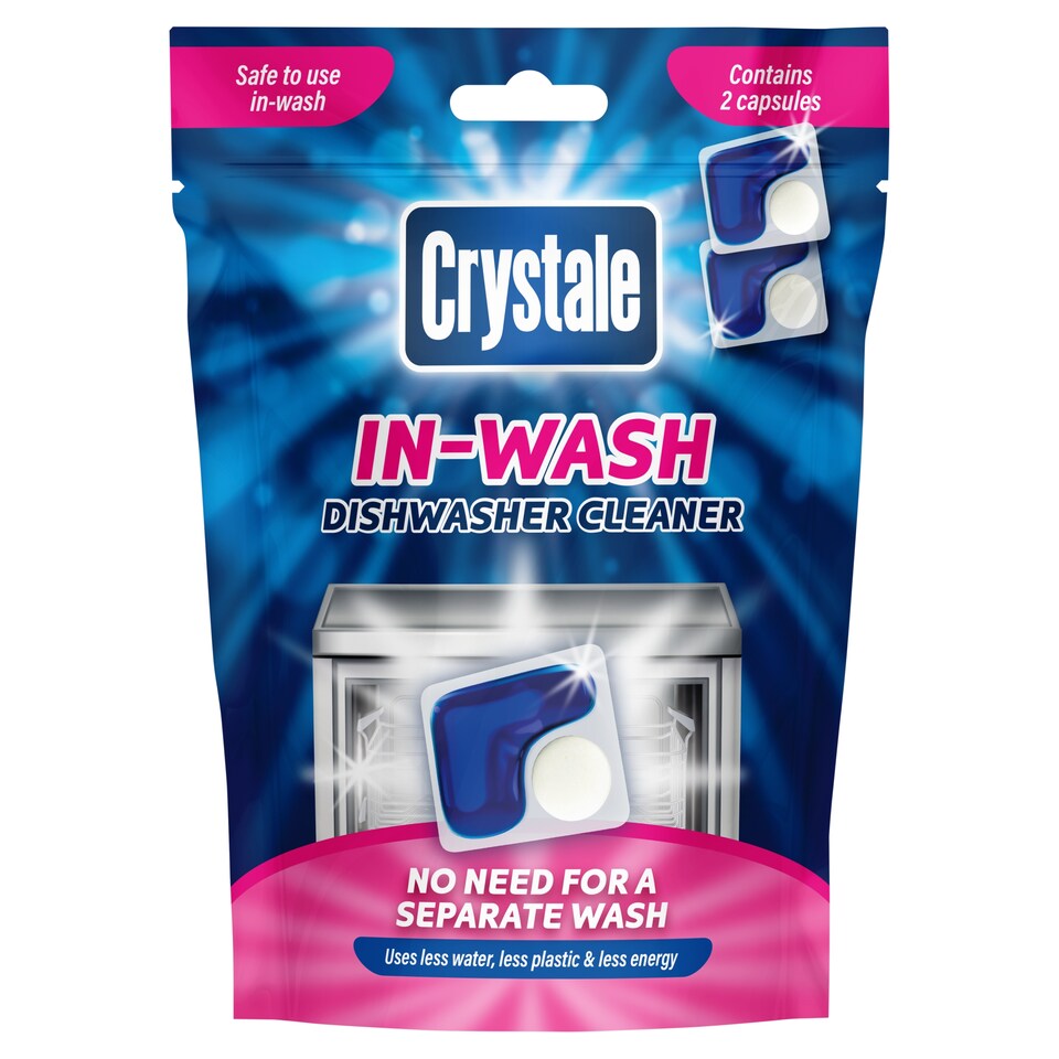 Crystale In-Wash Dishwasher Cleaner Capsules 2x20.3g