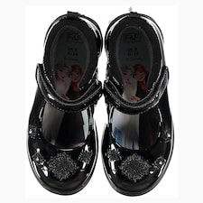 Disney Frozen Embellished Mary Jane School Shoes in Black