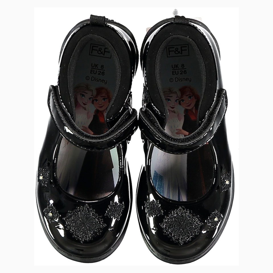 Disney Frozen Embellished Mary Jane School Shoes in Black