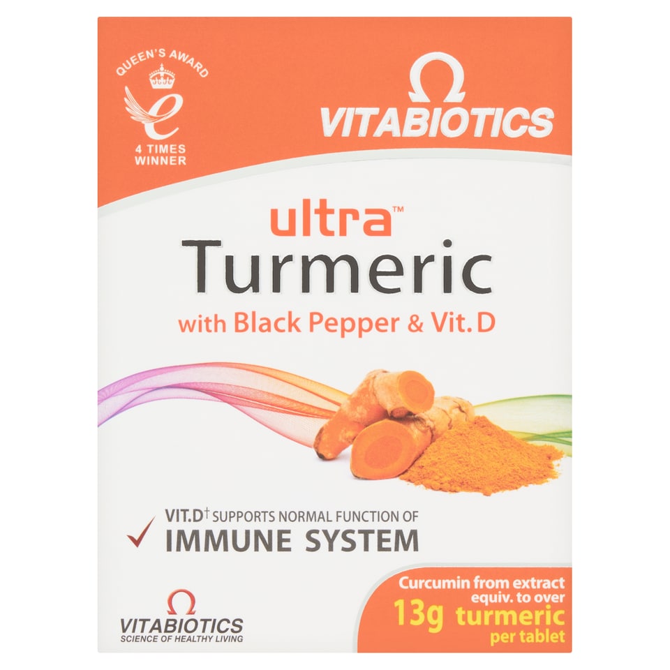 Vitabiotics Ultra Turmeric Tablets with Black Pepper and Vitamin D 60s