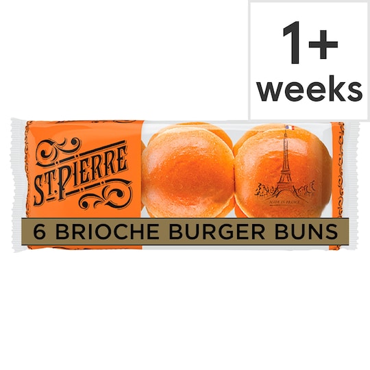 St Pierre 6 Brioche Burger Buns Tesco Groceries