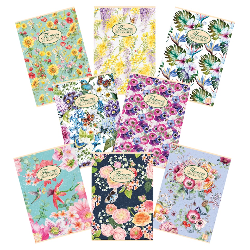 Pigna Nature Flowers A5-ös vonalas füzet 42 lap