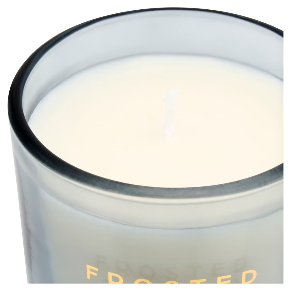 image 1 of F&F Home Floral Bouquet Small Candle Frosted Thistle 155g
