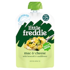 Little Freddie Organic Mac and Cheese with Broccoli & Cauliflower Baby Food Pouch Single 7m+ 130g