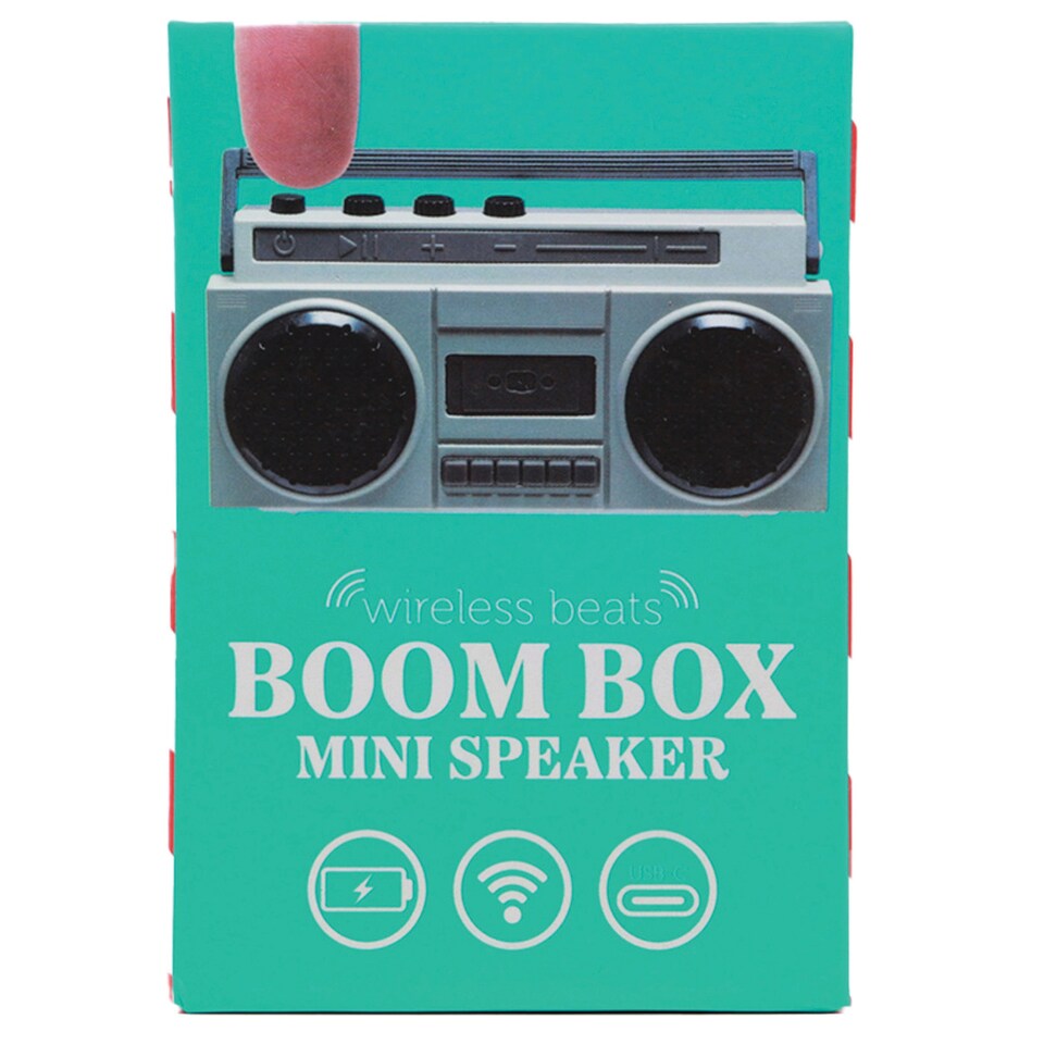 image 1 of Mini Boombox Bluetooth Speaker