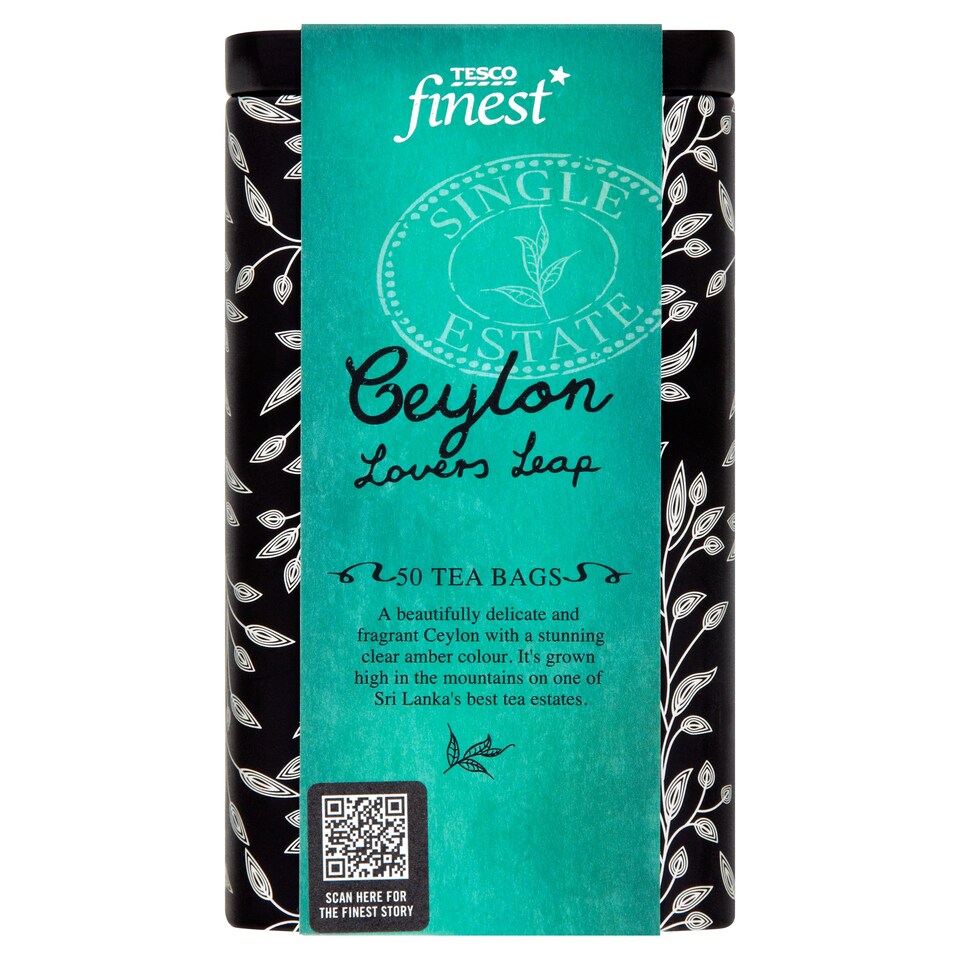 Tesco Finest* Ceylon Lovers Leap 50 Tea Bags 125G