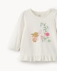 image 3 of F&F Baby 2-Piece Cotton Rich Bunny Floral Top and Leggings Set in Cream