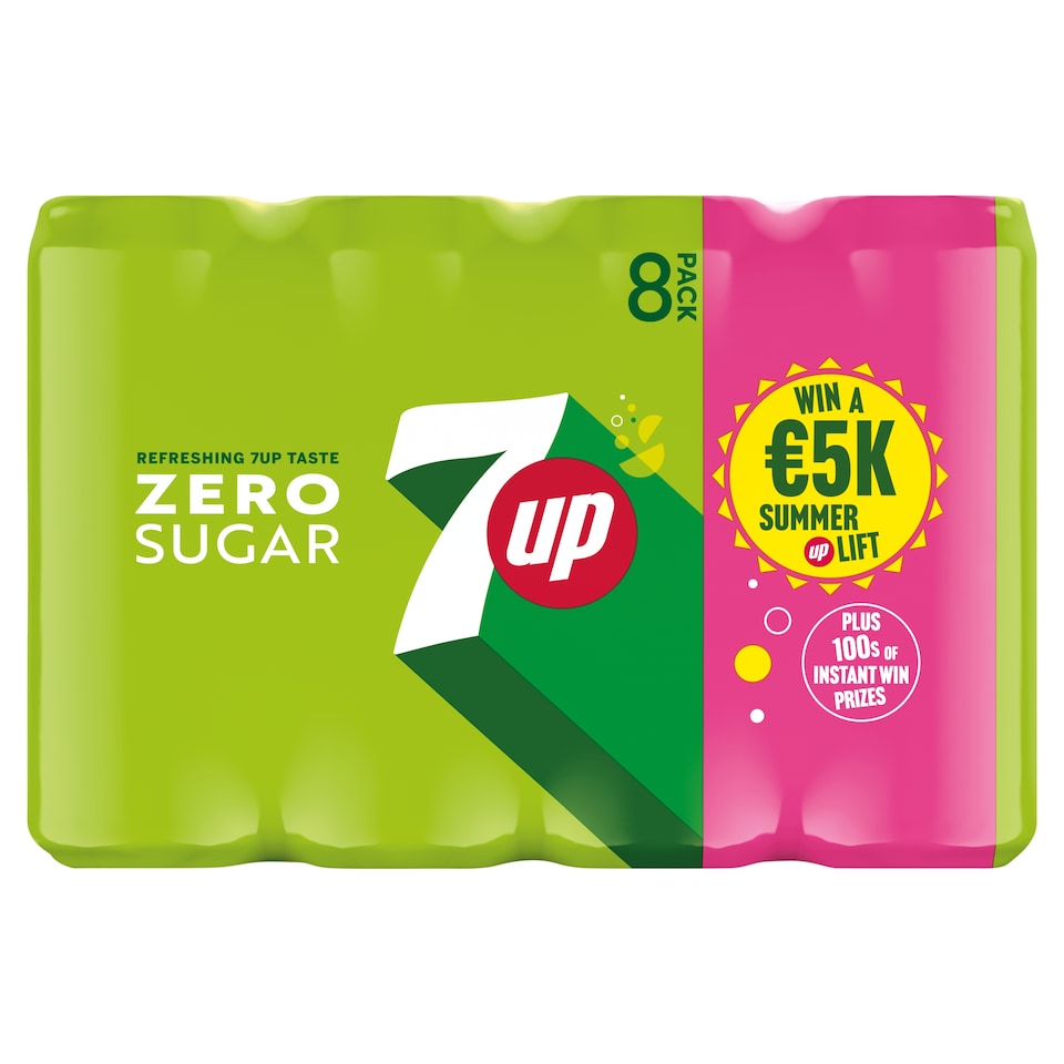 image 1 of 7UP Zero Lemon & Lime Cans 8 x 330ml