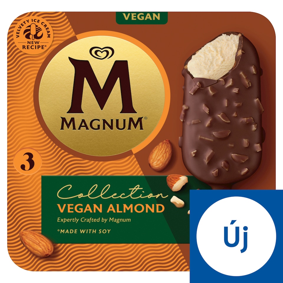 MAGNUM Multipack Jégkrém Vegán Mandula 3 x 90 ml