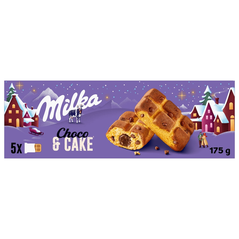 image 1 of Milka Choco & Cake Soft Pastry with Pieces of Milk Chocolate 5 x 35 g (175 g)