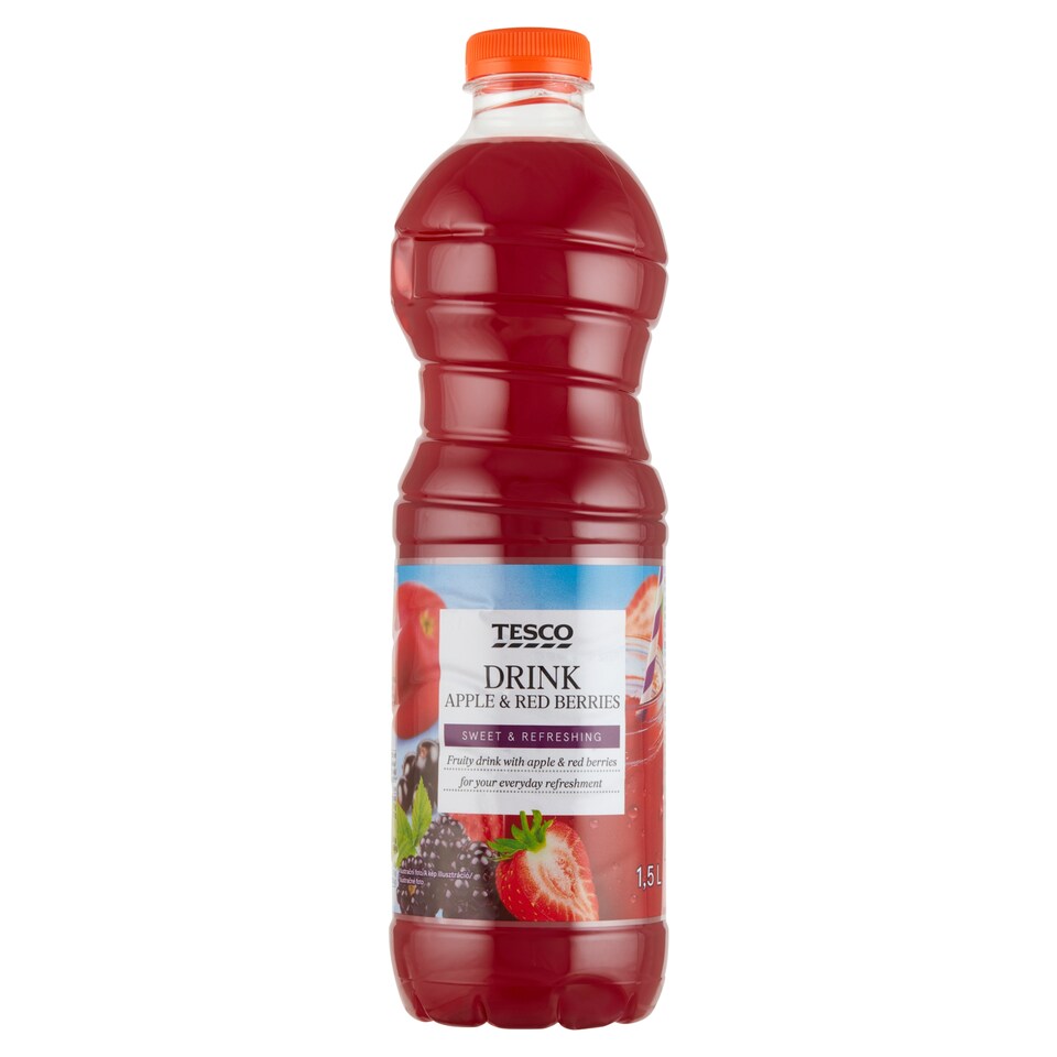 Tesco Apple & Red Berries Drink with Sugar and Sweetener 1,5 l