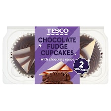 Tesco Chocolate Fudge Cupcakes 2 Pack